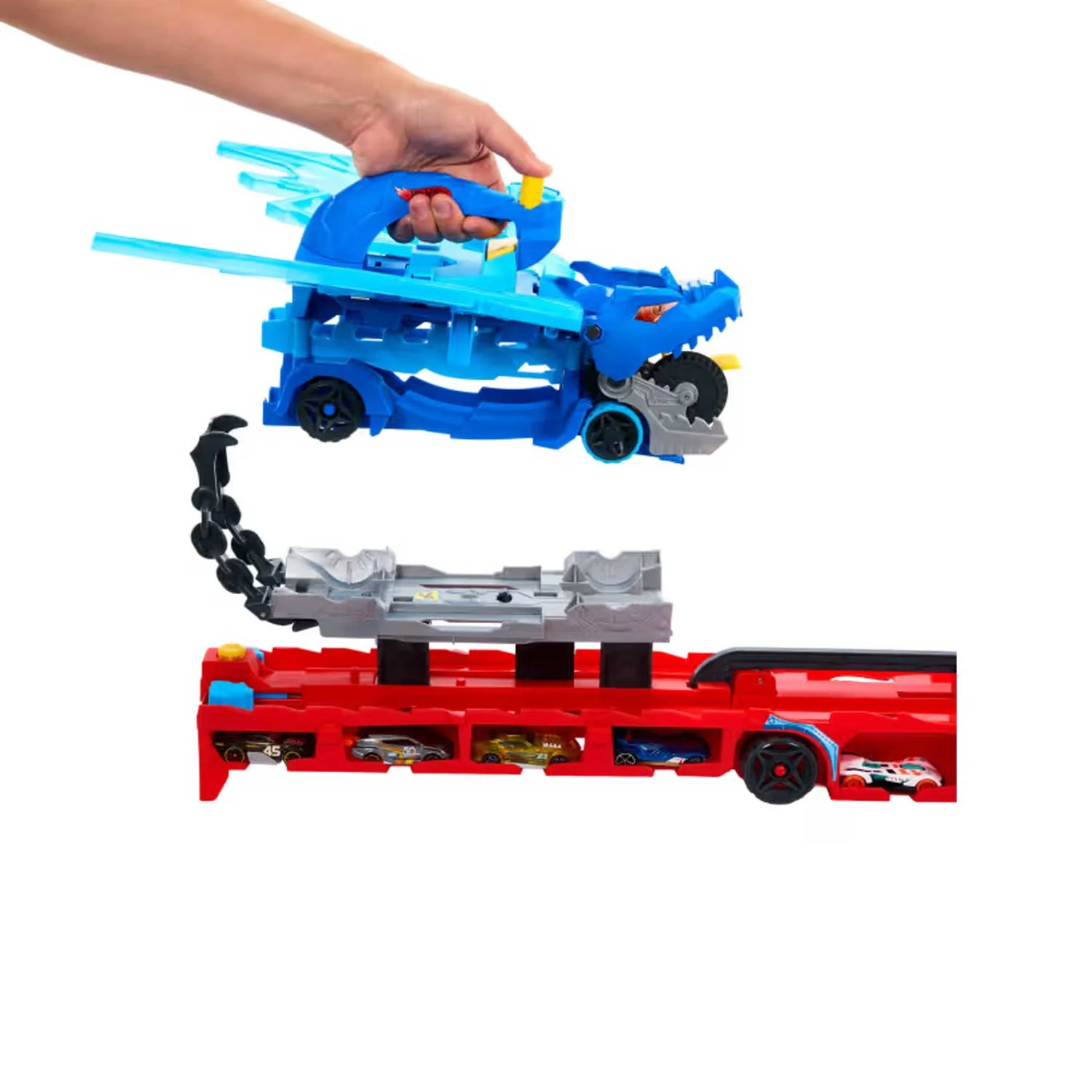 Mattel - Hot Wheels City Drago Trasportatore Trasformabile JBM72 - Image 4