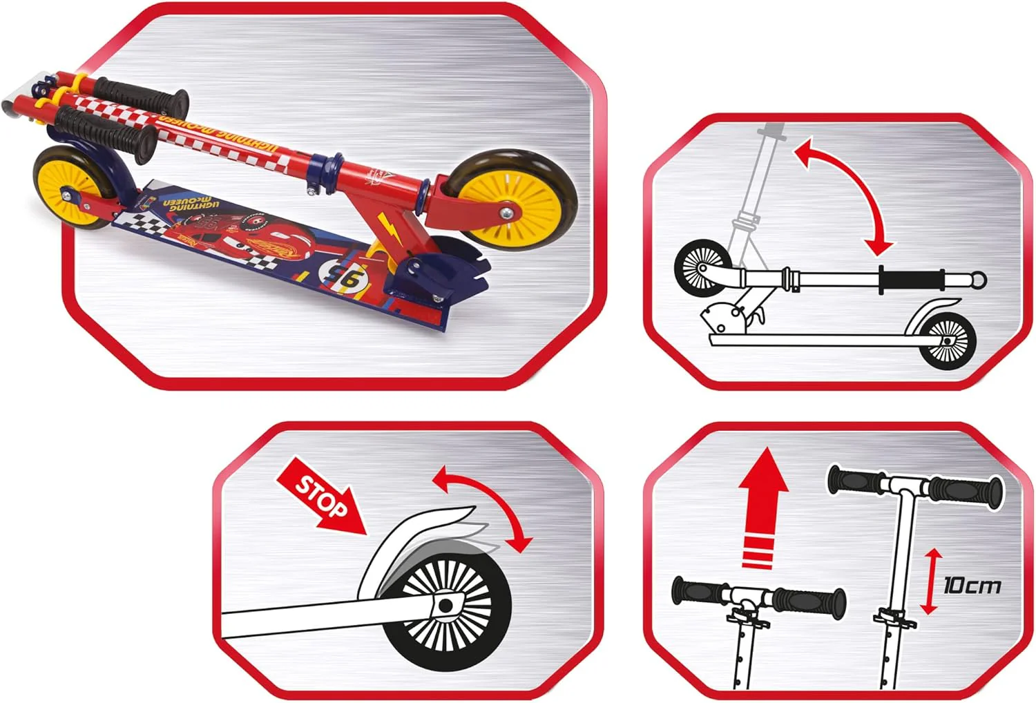 Smoby - Monopattino due ruote Disney Cars - Image 4